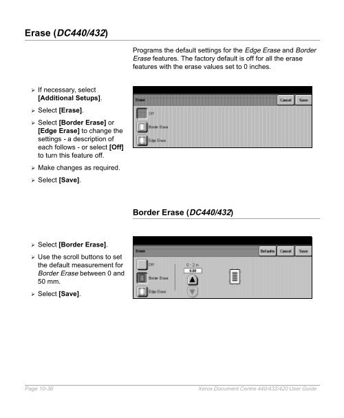 Xerox Document Centre 440/432/420 User Guide