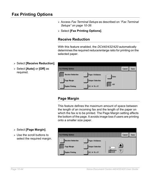 Xerox Document Centre 440/432/420 User Guide