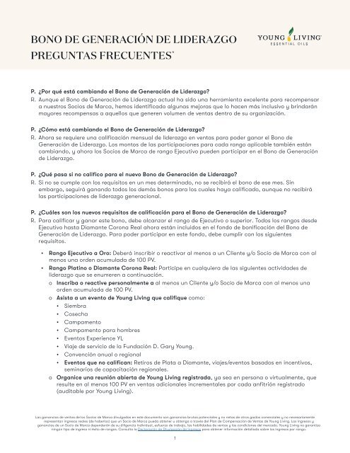 Descarga las preguntas frecuentes sobre el bono de liderazgo generacional de 2025