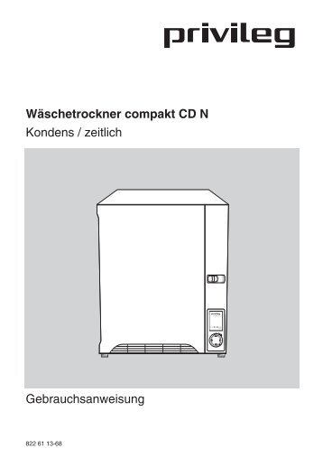 Wäschetrockner compakt CD N Kondens / zeitlich ...