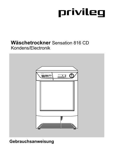 Wäschetrockner Sensation 816 CD