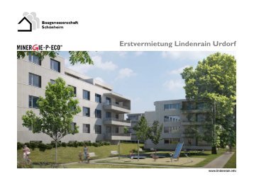 Erstvermietung Lindenrain Urdorf - Baugenossenschaft Schönheim