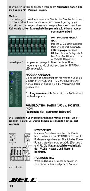 Stereo Powered Mixer B10.600 - Bell Audio