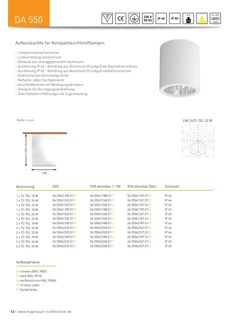 Katalog herunterladen - Hagenauer Lichttechnik