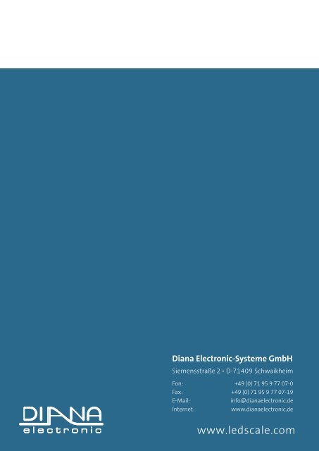 Maschinenleuchten - Diana Electronic-Systeme GmbH