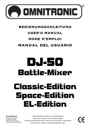 EMPLOI MANUAL DEL USUARIO DJ-50 Battle-Mixer Classic ...