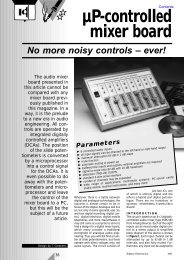 µP-controlled mixer board No more noisy controls – ever ... - WebHTB