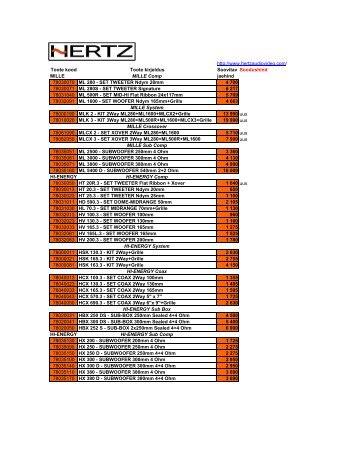 Hertz, audison, connection, audiocomp - Audiodesign