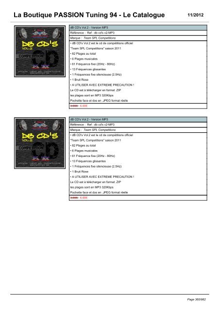 La Boutique PASSION Tuning 94 - Le Catalogue