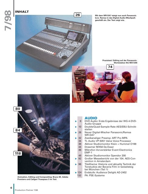 Inhalt 7/98 - Production Partner