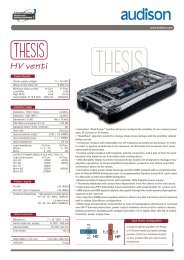 Thesis HV Venti Tech Sheet - Audison