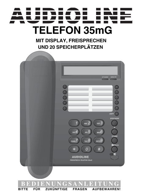 BEDIENUNGSANLEITUNG TELEFON 35mG - Audioline