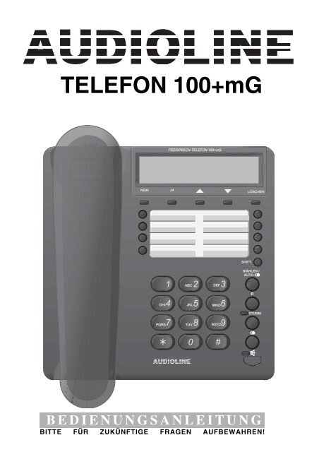 BEDIENUNGSANLEITUNG TELEFON 100+mG - Audioline