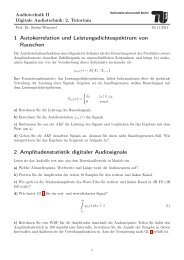 1 Autokorrelation und Leistungsdichtespektrum von Rauschen 2 ...