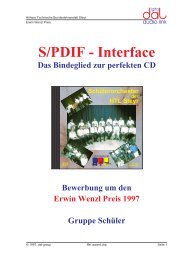 S/PDIF - Interface Das Bindeglied zur perfekten CD ... - der HTL Steyr