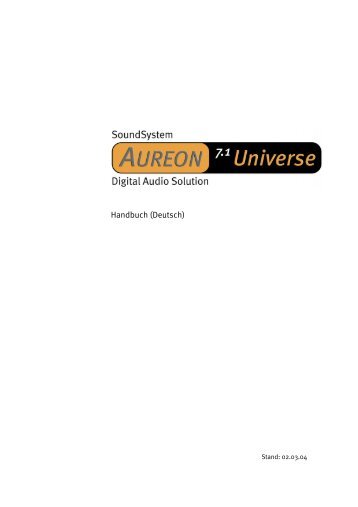 SoundSystem Aureon 7.1 Universe (deutsch) - TERRATEC