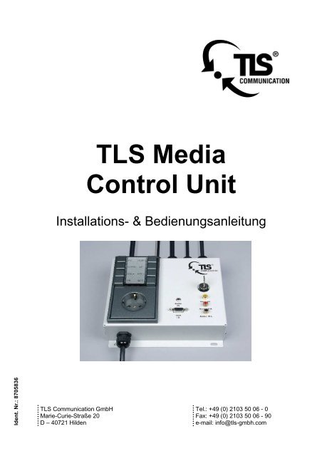 Bedienungsanleitung - TLS Communication GmbH