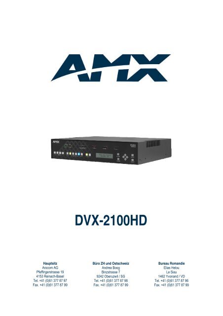 DVX-2100HD - Arocom AG