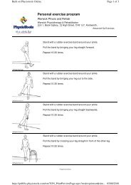 physiotools personal exercise program physiotools personal exercise program