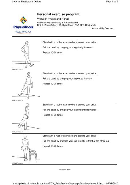 Personal exercise program - Warwick Physio + Rehab | Home