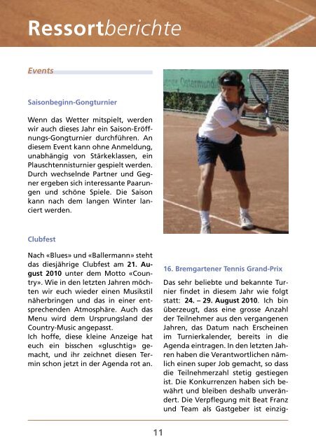 Interclub - Tennisclub Bremgarten