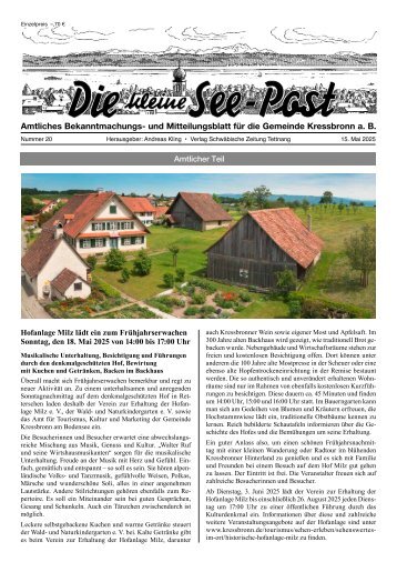 15.05.2025 Die kleine See-Post