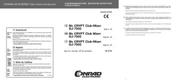 Mc CRYPT Club-Mixer DJ-7000 Mc CRYPT Club Mixer DJ-7000 Mc ...