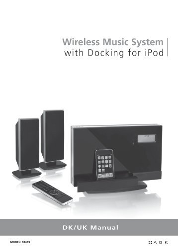 Wireless Music System with Docking for iPod - Agk Nordic