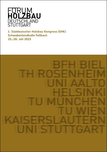 1. Süddeutscher Holzbau Kongress (SHK 2023)