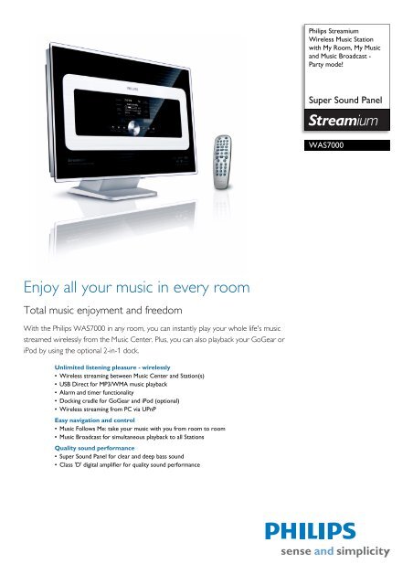 Philips WACS700/22 Wireless Music Center Driver Philips WACS700/22 Wireless Music Center Driver Download