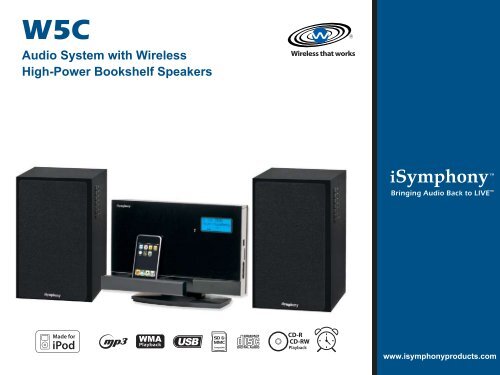 Audio System With Wireless High Power Bookshelf Isymphony