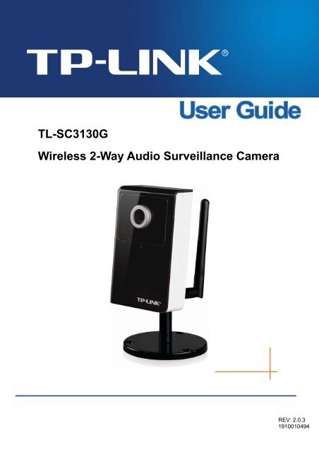 TL-SC3130G Wireless 2-Way Audio Surveillance Camera - TP-LINK