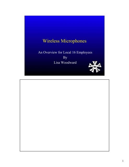 Wireless Microphones