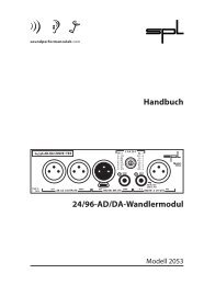 24/96-AD/DA-Wandlermodul Handbuch - SPL