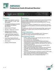 ABR202A Professional Audio Broadcast Receiver