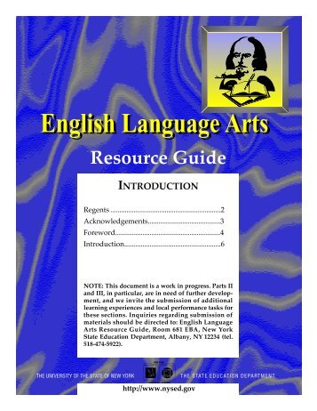 English Language Arts - p-12 - New York State Education Department