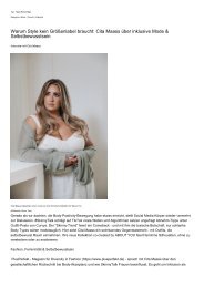 Warum Style kein Groessenlabel braucht: Cita Maass ueber inklusive Mode & Selbstbewusstsein