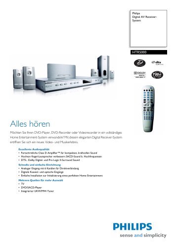 HTR5000/01 Philips Digital AV Receiver-System