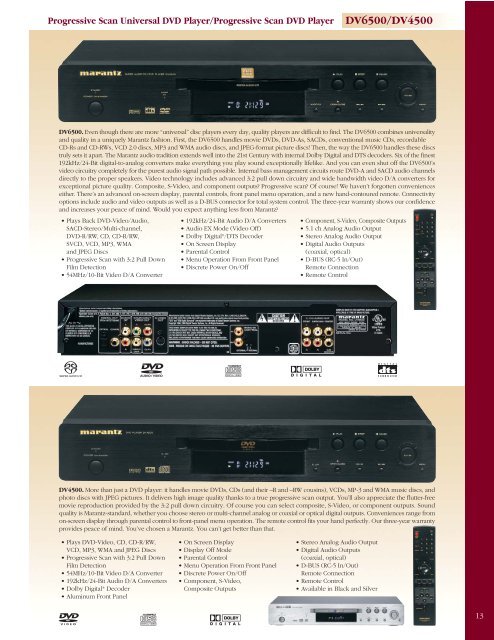 2005 Marantz Full Line Catalog