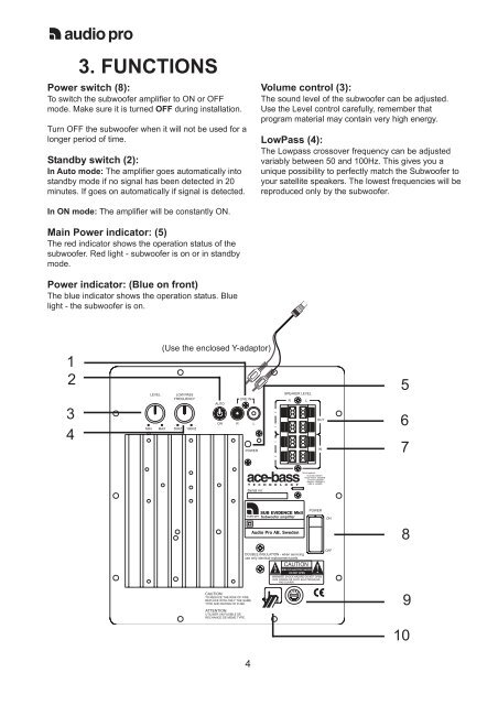 SUBEvidence_MkII_IM_115V_ manual.pdf - Audio Pro