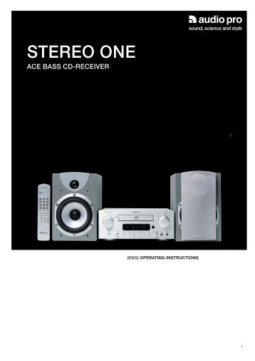 stereo one ace bass cd-receiver - Audio Pro