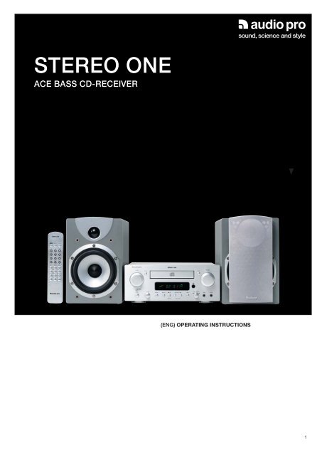 stereo one ace bass cd-receiver - Audio Pro