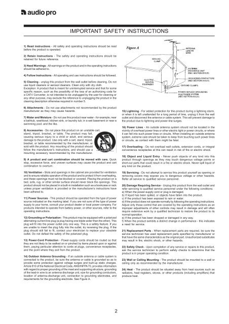 Instruction Manual - Audio Pro