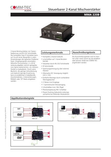 Datenblatt - COMM-TEC