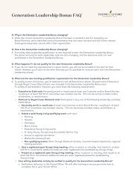 Generation Leadership Bonus: 2025 FAQ