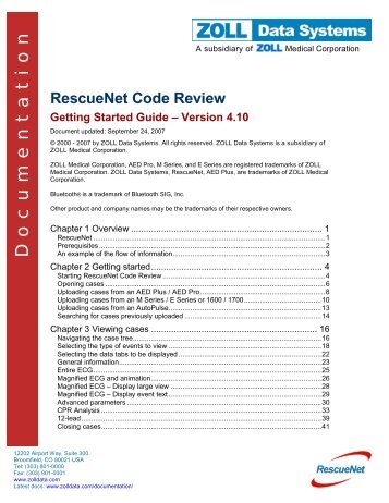 RescueNet Code Review Getting Started Guide - ZOLL Medical ...