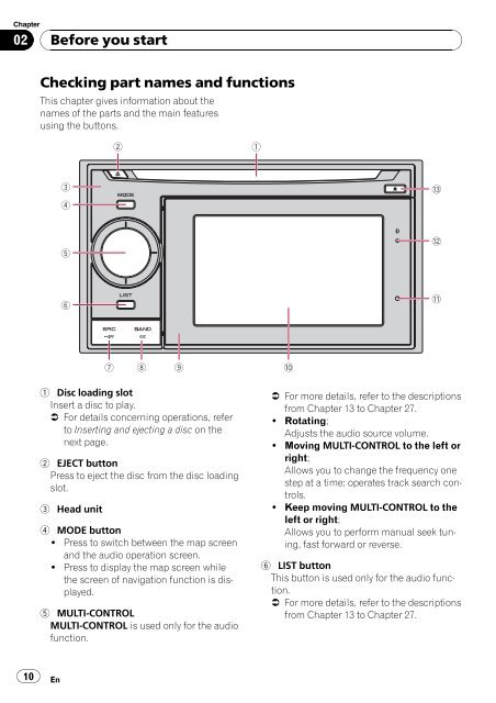 Download Pioneer AVIC U310BT Operation Manual