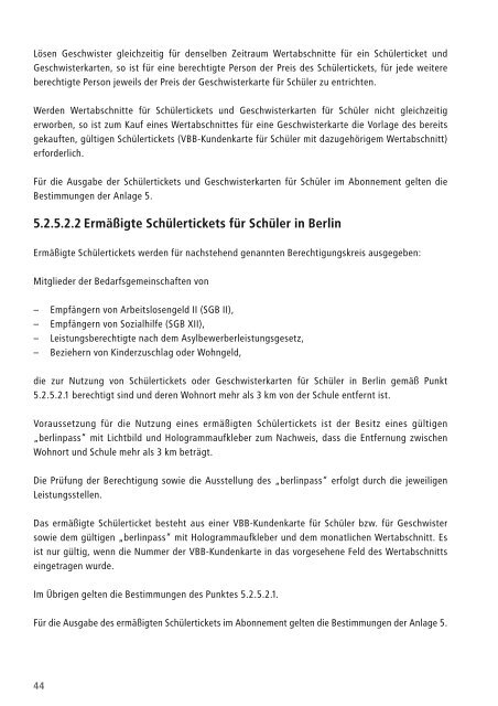 Der VBB-Tarif