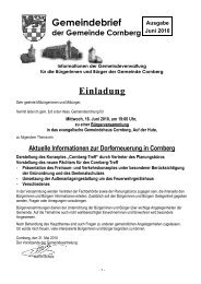 Gemeindebrief der Gemeinde Cornberg