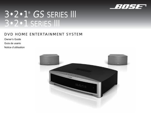 møbel udarbejde overbelastning 3·2·1® and 3·2·1® GS - Bose